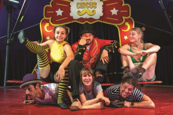 de artiesten van circus snor zijn te zien